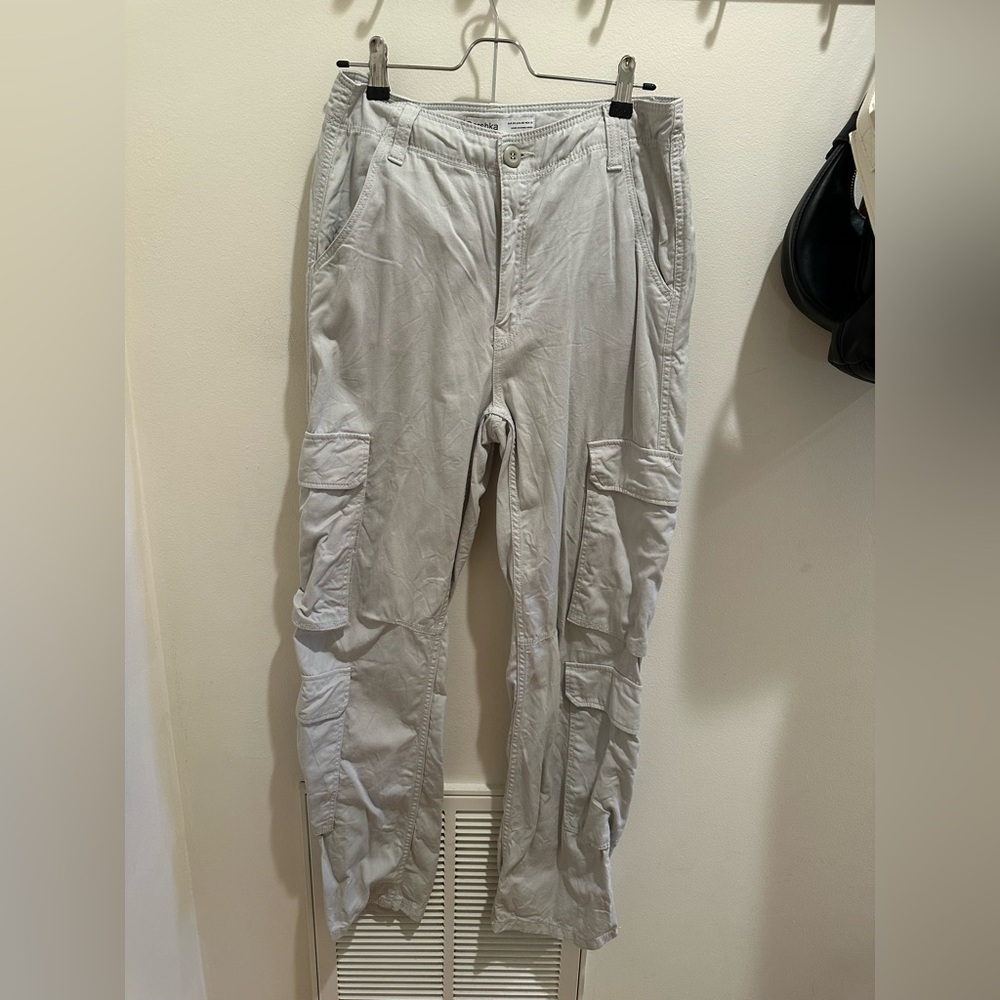 Bershka Gray Cargo Pants